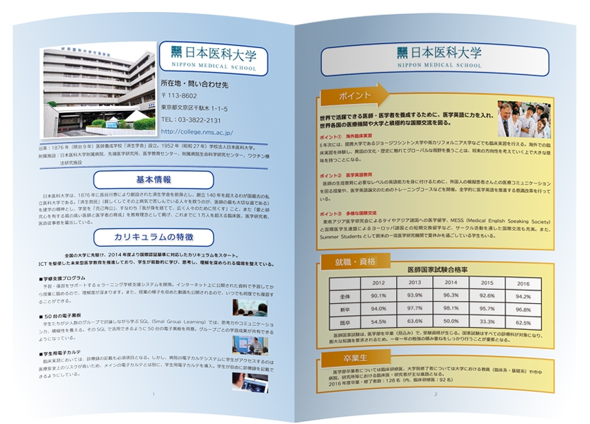 合格を果たした生徒達に、富士学院とOB会からプレゼントされる「入学情報ファイル」
